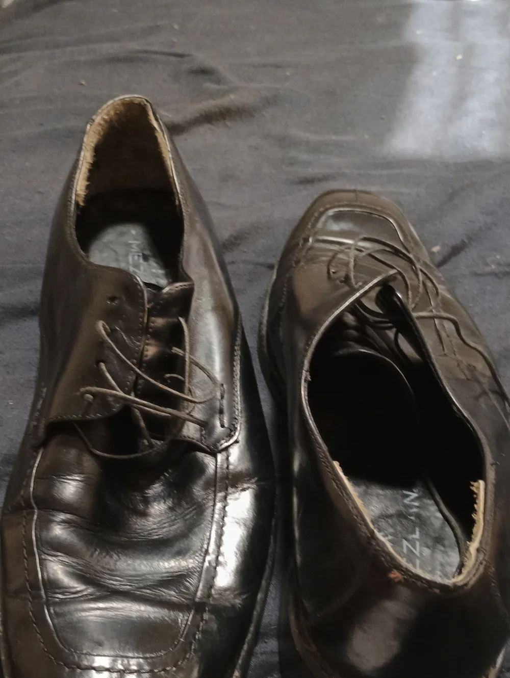 Men's Black Leather Lace-Up Dress Shoes (233)